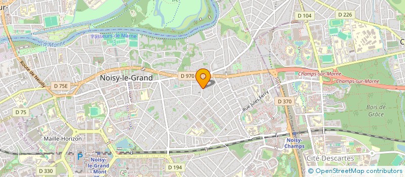 localisation de l'entreprise MADAME JANINE GARRIGUES  NOISY-LE-GRAND