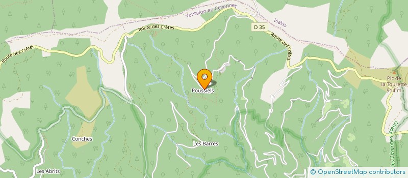 localisation de l'entreprise MADAME JANINE GIROD  VENTALON EN CEVENNES