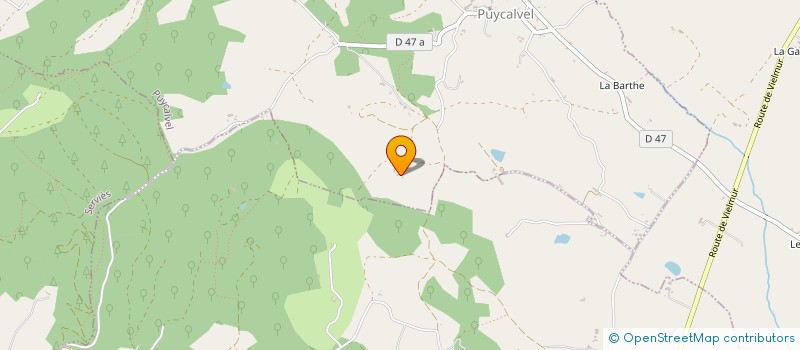 localisation de l'entreprise MADAME JANINE GRATRIX  PUYCALVEL