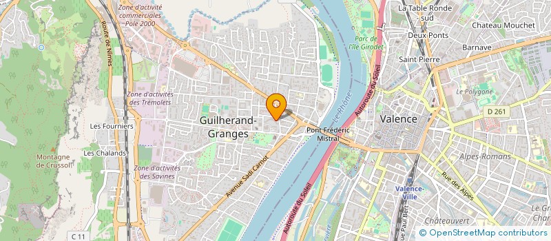 localisation de l'entreprise MADAME JANINE GROS  GUILHERAND-GRANGES