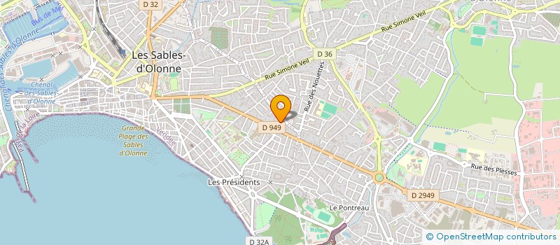 localisation de l'entreprise MADAME JANINE HEN à LES SABLES D'OLONNE