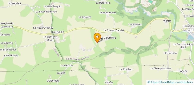 localisation de l'entreprise MADAME JANINE LEFEBVRE  SAINT PAUL LE GAULTIER