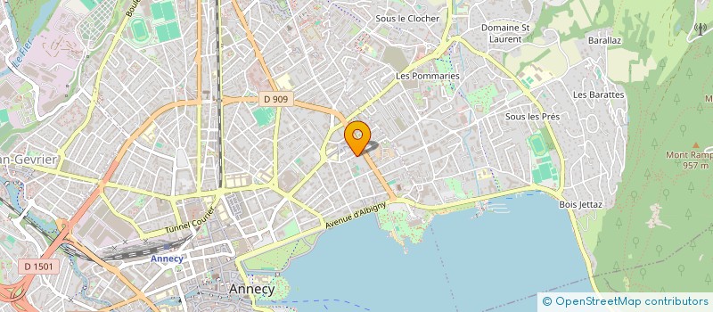 localisation de l'entreprise MADAME JANINE MATHIEU à ANNECY