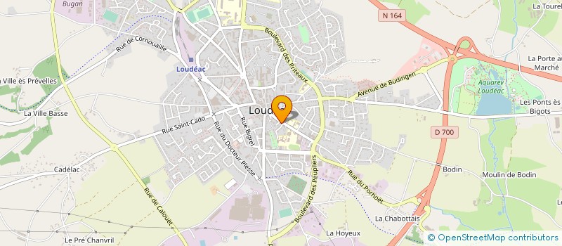 localisation de l'entreprise MADAME JANINE MOREAU à LOUDEAC