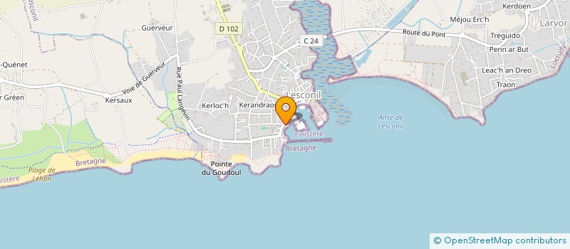 localisation de l'entreprise MADAME JANINE PERCHOC  PLOBANNALEC-LESCONIL
