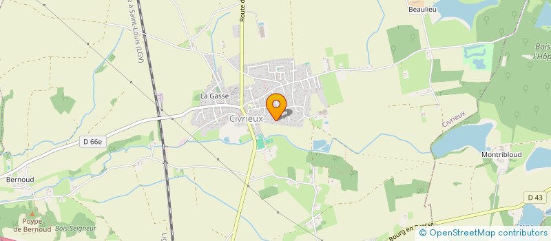 localisation de l'entreprise MADAME JANINE PINARD  CIVRIEUX