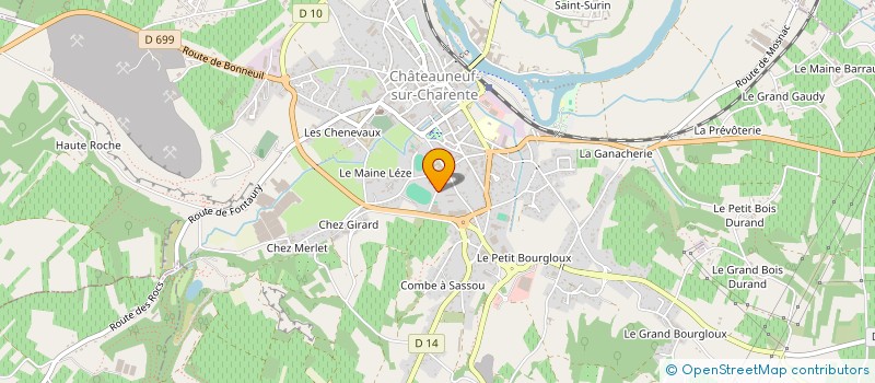 localisation de l'entreprise MADAME JANINE PRINCE à CHATEAUNEUF-SUR-CHARENTE