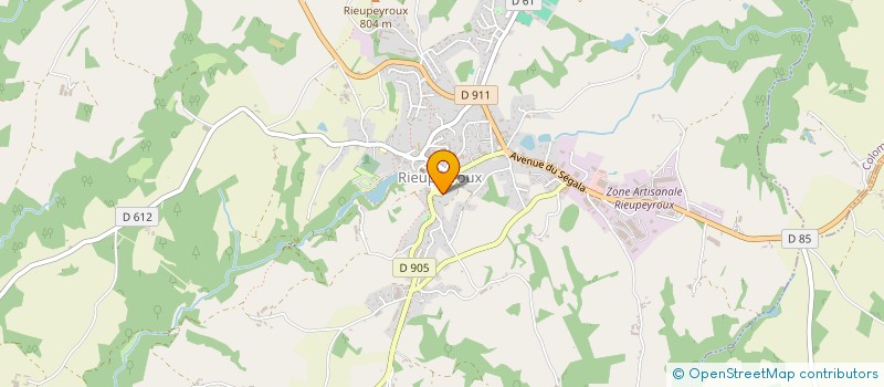 localisation de l'entreprise MADAME JANINE REVELL  RIEUPEYROUX