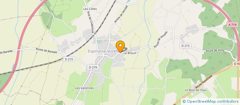 localisation de l'entreprise MADAME JANINE THAGOURNET à ESPINASSE-VOZELLE