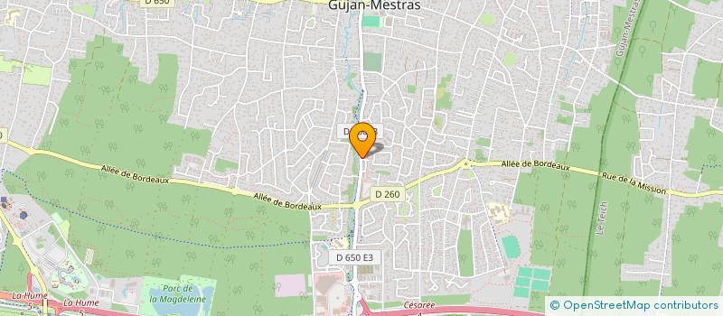 localisation de l'entreprise MADAME JANINE VILLETORTE  GUJAN-MESTRAS