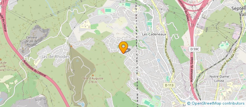 localisation de l'entreprise MADAME JANYCE AUBANEL  LES PENNES-MIRABEAU