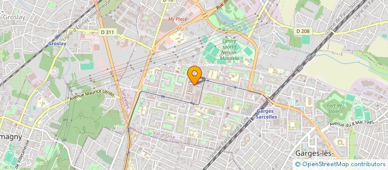 localisation de l'entreprise MADAME JAQUELINE VINTERSTEIN  SARCELLES