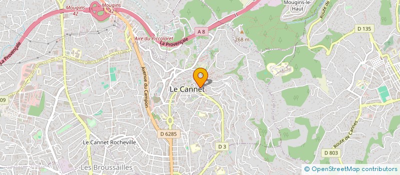 localisation de l'entreprise MADAME JASMINE MERKS à LE CANNET