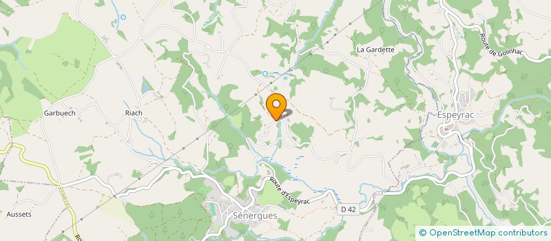 localisation de l'entreprise MADAME JEANINE BARBES  SENERGUES