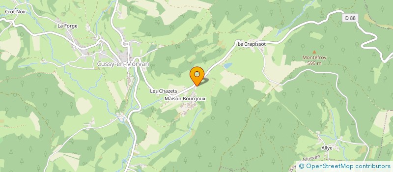 localisation de l'entreprise MADAME JEANINE BAROUIN  CUSSY-EN-MORVAN