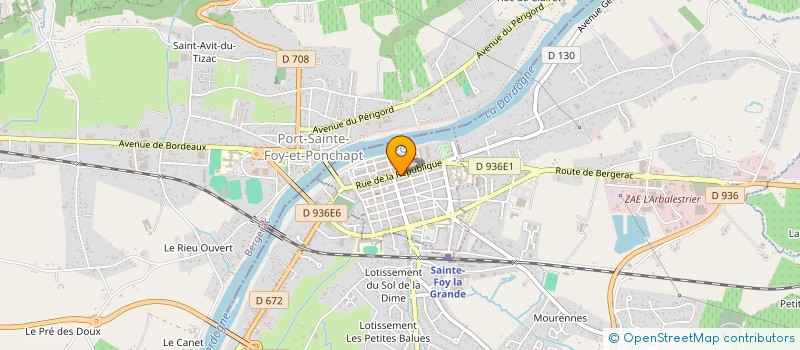 localisation de l'entreprise MADAME JEANINE BAYLE  SAINTE-FOY-LA-GRANDE