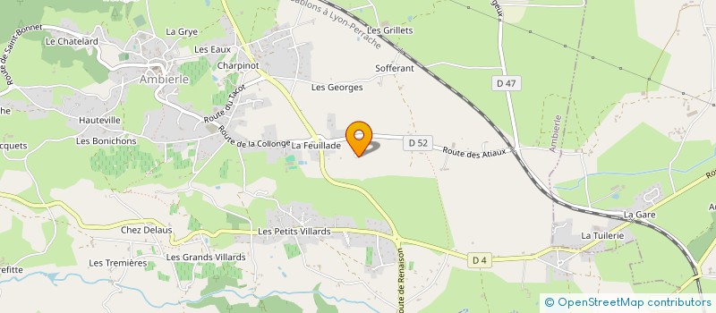 localisation de l'entreprise MADAME JEANINE BROSSELARD à AMBIERLE