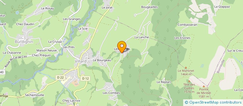 localisation de l'entreprise MADAME JEANINE DUFOURD  VILLARD