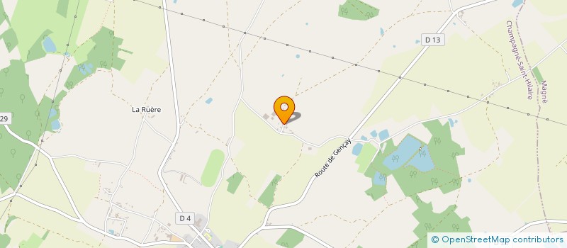 localisation de l'entreprise MADAME JEANINE DUGUE  CHAMPAGNE-SAINT-HILAIRE