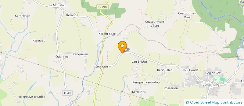 localisation de l'entreprise MADAME JEANINE HENAFF  LOCUNOLE