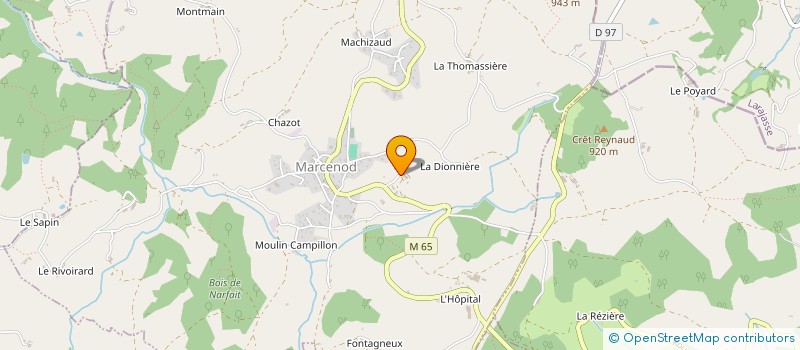 localisation de l'entreprise MADAME JEANINE LAURENT  MARCENOD