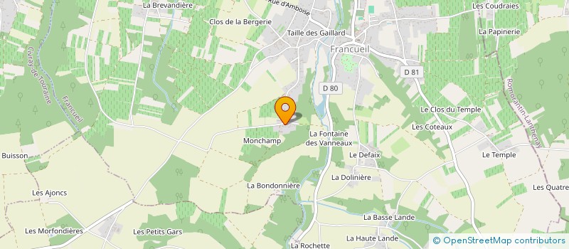 localisation de l'entreprise MADAME JEANINE MARCHOU  FRANCUEIL