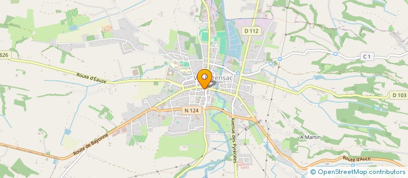 localisation de l'entreprise MADAME JEANINE MOULIE  VIC-FEZENSAC