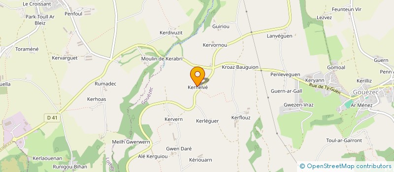 localisation de l'entreprise MADAME JEANINE PERON  GOUEZEC