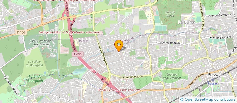 localisation de l'entreprise MADAME JEANINE ROCHER  PESSAC