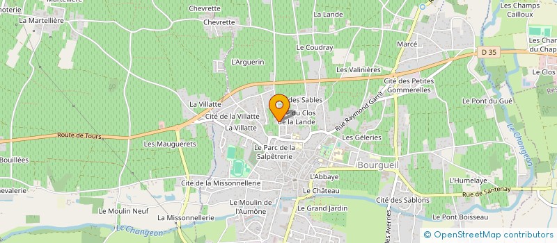 localisation de l'entreprise MADAME JEANINE ROGEON  BOURGUEIL