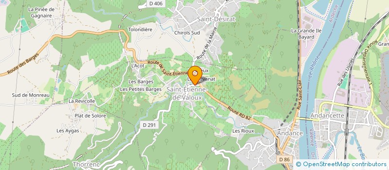 localisation de l'entreprise MADAME JEANINE SOULHIARD  SAINT-ETIENNE-DE-VALOUX