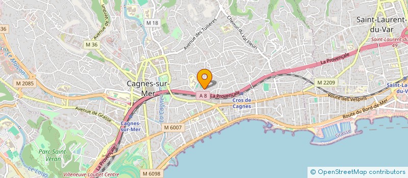 localisation de l'entreprise MADAME JEANINE TANNOUS  CAGNES-SUR-MER