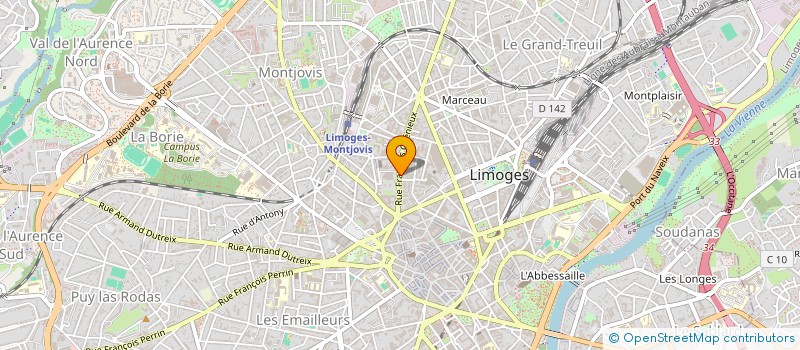 localisation de l'entreprise MADAME JEANINE THOMAS à LIMOGES