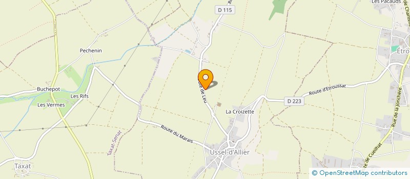 localisation de l'entreprise MADAME JEANINE TOUZIN  USSEL D'ALLIER