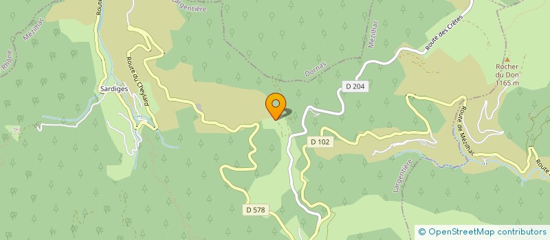 localisation de l'entreprise MADAME JEANNE ABAD  MEZILHAC