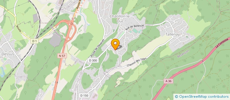 localisation de l'entreprise MADAME JEANNE-ANTIDE TOURNIER  CHATILLON-LE-DUC