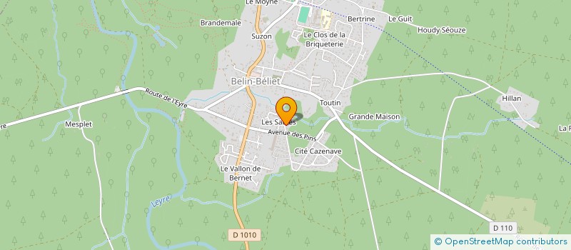 localisation de l'entreprise MADAME JEANNE BALESTE  BELIN-BELIET