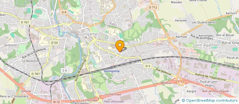 localisation de l'entreprise MADAME JEANNE BARREAU  GUINGAMP