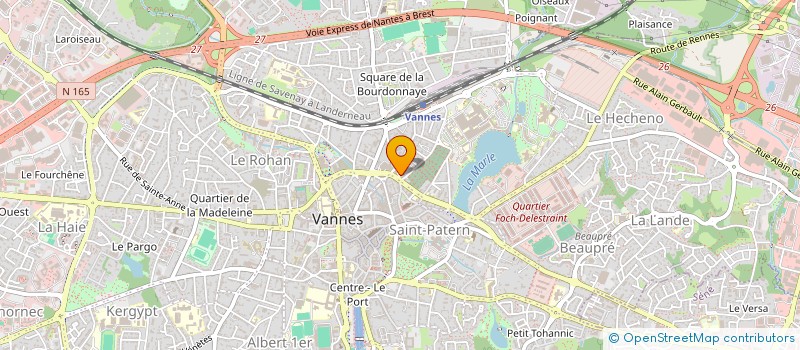 localisation de l'entreprise MADAME JEANNE BAUDHUIN à VANNES