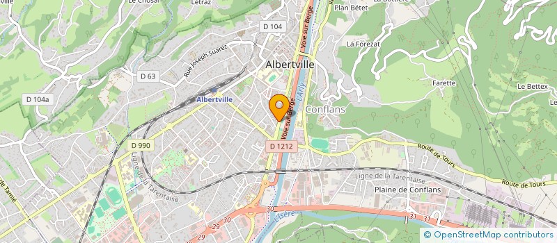 localisation de l'entreprise MADAME JEANNE BERGER  ALBERTVILLE