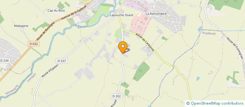 localisation de l'entreprise MADAME JEANNE BEYRIA  LOMBEZ