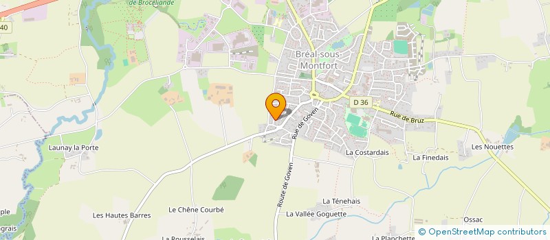 localisation de l'entreprise MADAME JEANNE BOUILLAND  BREAL-SOUS-MONTFORT