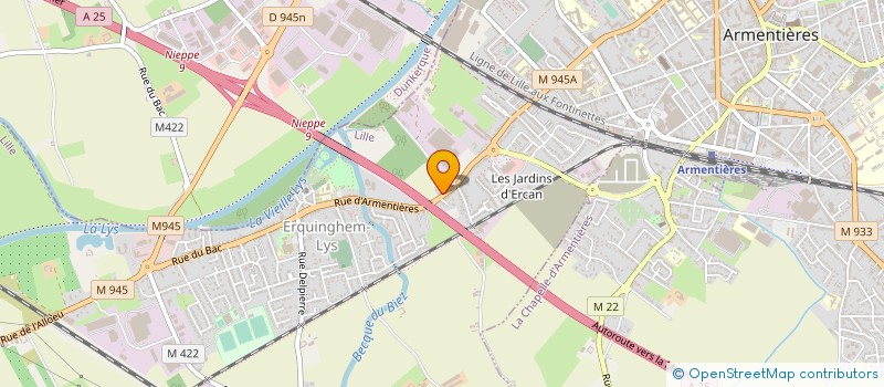 localisation de l'entreprise MADAME JEANNE BOURCIER  ERQUINGHEM-LYS