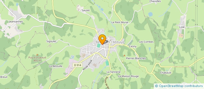 localisation de l'entreprise MADAME JEANNE BOURREL  BENEVENT-L'ABBAYE