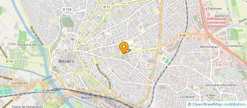 localisation de l'entreprise MADAME JEANNE BOURREL  VILLENEUVE-LES-BEZIERS