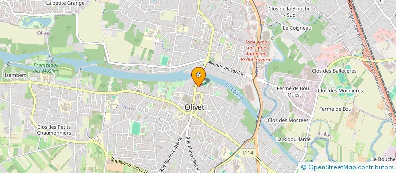 localisation de l'entreprise MADAME JEANNE BOUVIALA à OLIVET