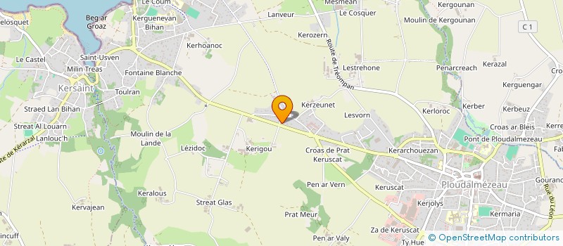 localisation de l'entreprise MADAME JEANNE CADALEN  PLOUDALMEZEAU