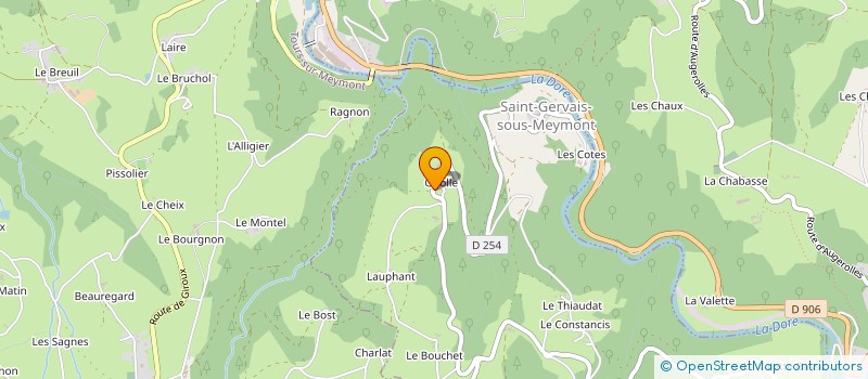 localisation de l'entreprise MADAME JEANNE CHANTEGREL  SAINT-GERVAIS-SOUS-MEYMONT