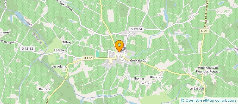 localisation de l'entreprise MADAME JEANNE CHAUTEAU à LUSSAC