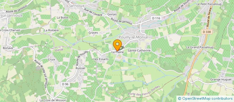 localisation de l'entreprise MADAME JEANNE CLAVARON à PORTE-DES-PIERRES-DOREES